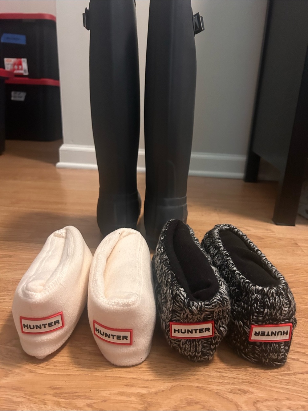 Hunter Black Tall Classic Waterproof Rain Boots - Picture 3 of 5